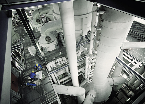 Picture Inside a Saline Production Hall